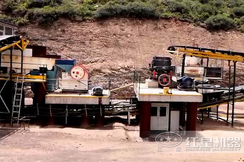 沖擊破搭配顎破、圓錐破現場
