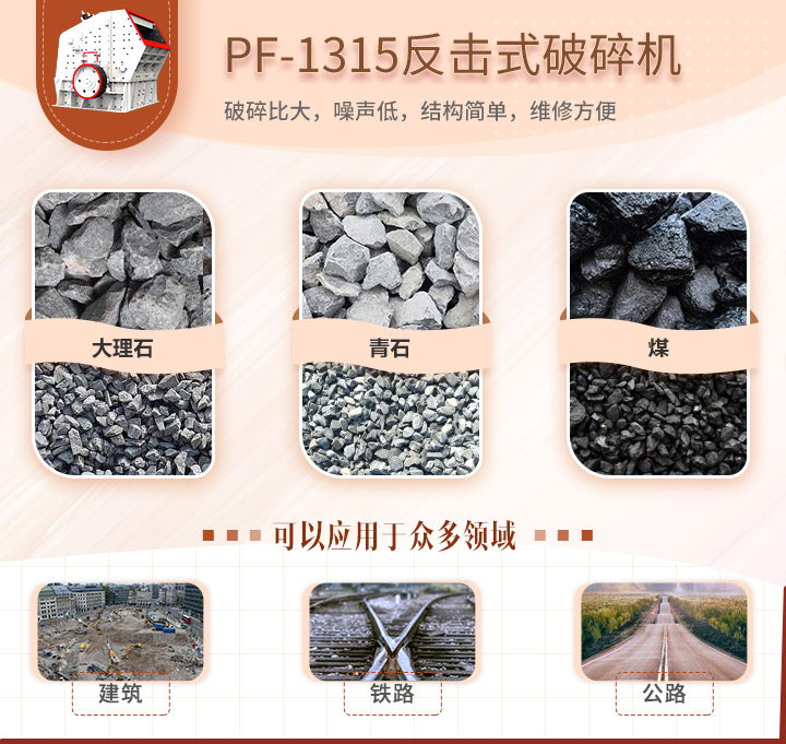 PF-1315反擊式破碎機應用范圍 PF-1315反擊式破碎機應用范圍
