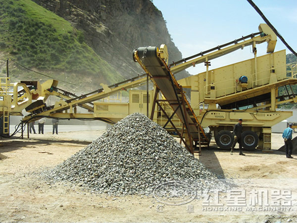 圓錐式移動碎石機生產現場 圓錐式移動碎石機生產現場