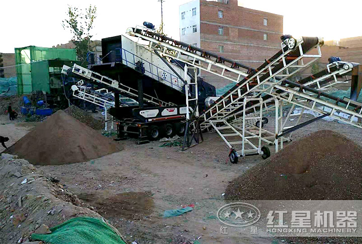 建筑垃圾破碎制砂現場 建筑垃圾破碎制砂現場