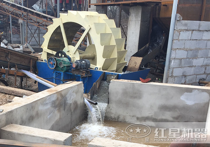 洗砂機作業現場 洗砂機作業現場