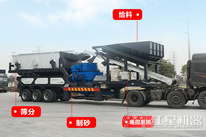移動鵝卵石制砂機(jī)結(jié)構(gòu)介紹 移動鵝卵石制砂機(jī)結(jié)構(gòu)介紹