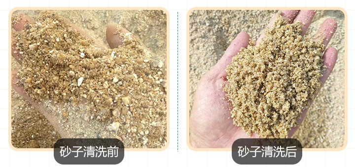 山沙清洗前后對(duì)比 山沙清洗前后對(duì)比