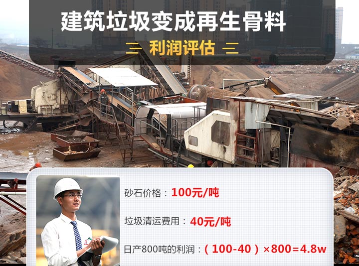 建筑垃圾變成再生骨料利潤 建筑垃圾變成再生骨料利潤