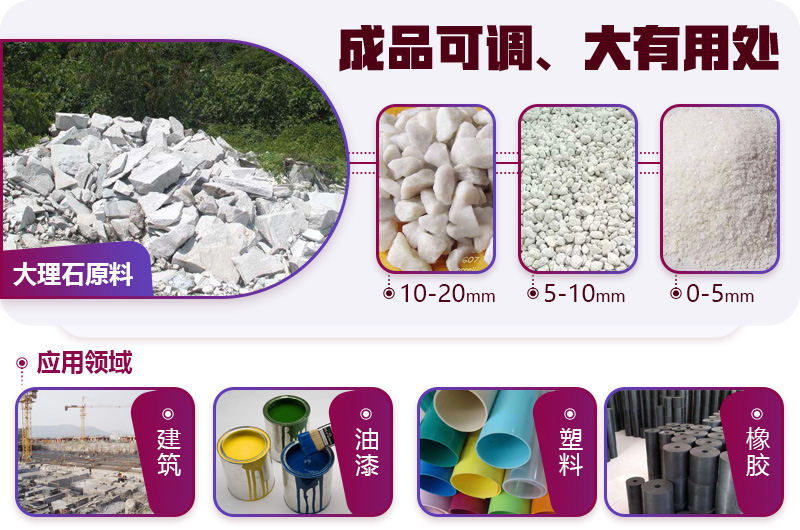 大理石破碎后應用廣泛 大理石破碎后應用廣泛,不愁銷路