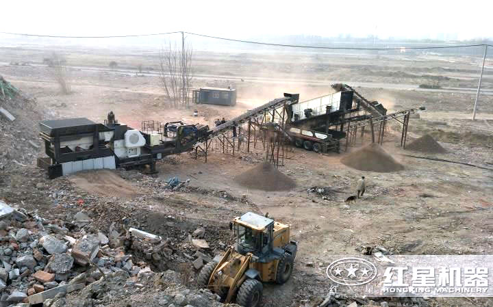 建筑垃圾破碎現場 建筑垃圾破碎現場