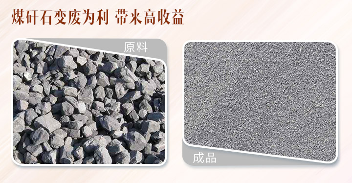 煤矸石制砂前后對比 煤矸石制砂前后對比