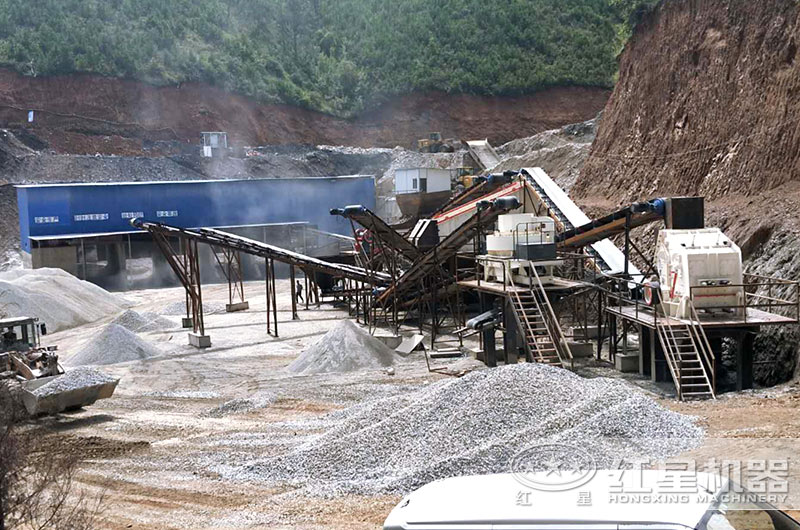 制砂設備生產現場,反擊破搭配制砂機,破碎軟料 制砂設備生產現場,反擊破搭配制砂機,破碎軟料