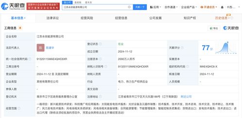 林洋能源等在江蘇成立能源公司 注冊資本2000萬元，助力技術推廣服務